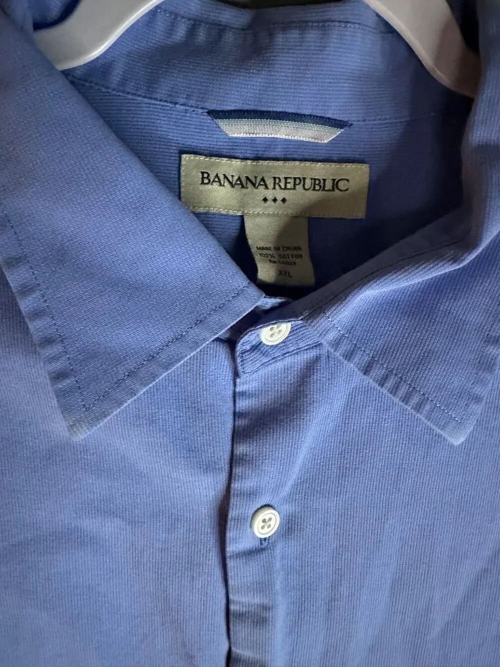 Banana Republic Men’s XXL Blue Button Down Shirt Cotton Classic Casual